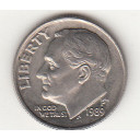 1989 - 10 Cents (Dime) Rame-nickel Dollaro Stati Uniti Roosevelt  Dime FDC